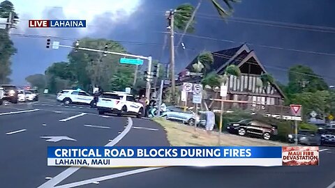 Das virale Video eines Arbeiters aus Maui zeigt die Straßensperre...