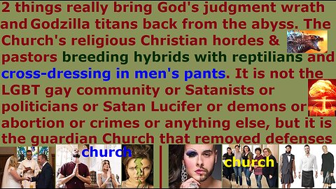 2 things bring God's judgment & titans back - Church's breeding hybrids & cross-dressing men's pants