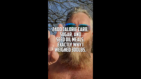 2400-calorie carb, sugar, and seed oil meals. Exactly why I weighed 300 lbs.