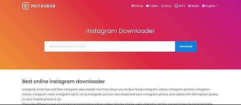 Download Instagram Stories on Your Mobile Using Instagrab.App