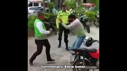 Coward sucker punches old man and takes a whooping