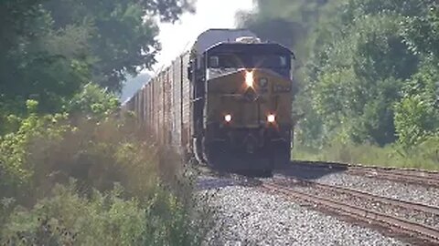 CSX M216 AutoRack Train from Sterling, Ohio August 19, 2023