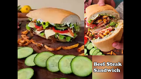 Must Try Beef Steak Sandwich 🥪 cocking food videos