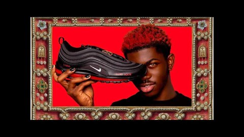 🟡 GMS SHORTS:LIL NAS X [RIGHT EYE DARKENED 👁], SATAN SHOES 👹👟 & WITCHCRAFT💀 OF THE HARLOT🍷💃🗽