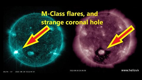 Multiple M class flares in the last 24 hours