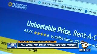 South Bay woman gets refund from online rental company