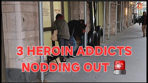 Heroin addicts nodding out next to where i live 🚨