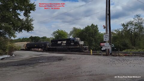 Taylor Yard Taylor Pa. Norfolk Southern NS-11Z and NS-K81 Sept. 14 2022 #ns11z #nsk81 #railfanrob