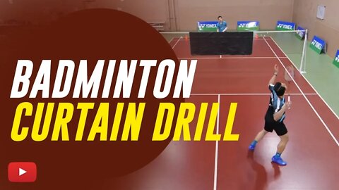 Badminton Curtain Drill - Increase Speed and Reaction Time - Coach Kowi Chandra (Subtitle Indonesia)