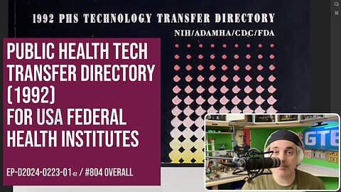 Public Health Tech Transfer Directory, 1992, for US federal health institutes