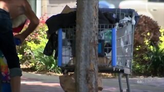 The Lord's Place handing out cold-weather clothing to the homeless