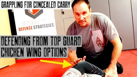 Chicken Wing Options from Top Guard | Grappling for Concealed Carry | Gun Grappling