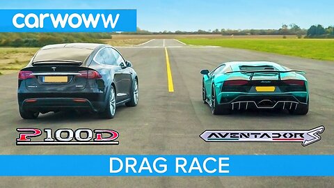 Lamborghini Aventador vs Tesla Model X - DRAG & ROLLING RACE - Can an EV SUV beat a supercar?