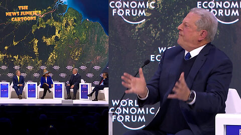 Democrat Global Warming con artist Al Gore goes on unhinged rant about "rain bombs" and "boiled oceans" at Davos.