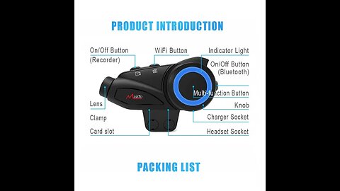 Maxto M3 Motorcycle Bluetooth Helmet Headset Intercom Waterproof Sony Lens WiFi Video Recorder