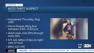 Auto theft suspect still at large