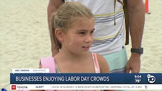 Businesses enjoying labor day crowds