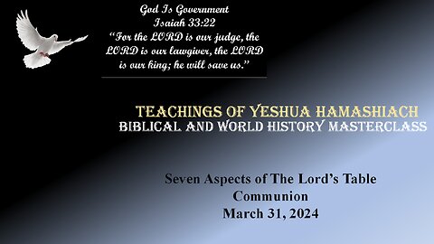 3-31-24 Seven Aspects of the Lord's Table - Communion