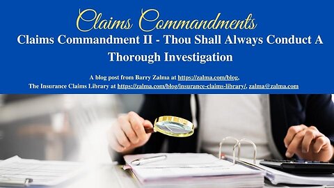 Claims Commandment II