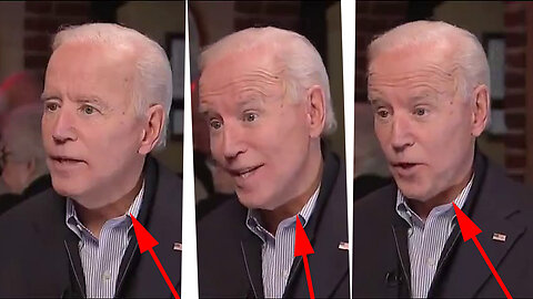 What is going on with Joe Biden's neck? Who the hell is wearing the Biden mask under there? 🎭