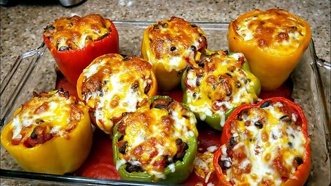 How to make Stuffed Bell Peppers Vegetarian style