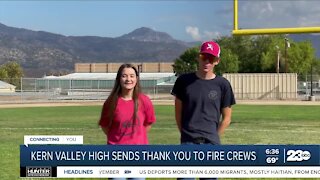 Kern Valley High thanks fire crews who battled French Fire