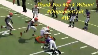 Mack Wilson Recovers Strip Fumble, Opponent Quits #Madden20 #MackWilson #Browns Defense #H2H