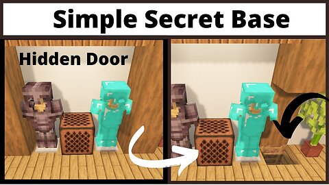 How to make Secret Room in Minecraft #2 || Hidden Door