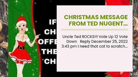 Christmas message from Ted Nugent…