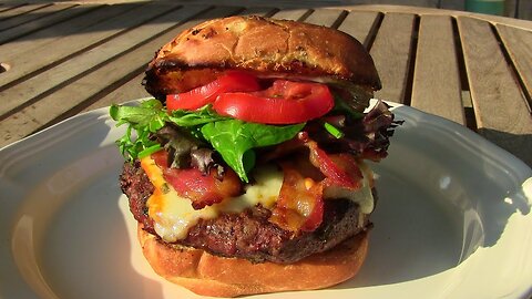 Jacked Up Blueberry Chipotle Muenster Burger