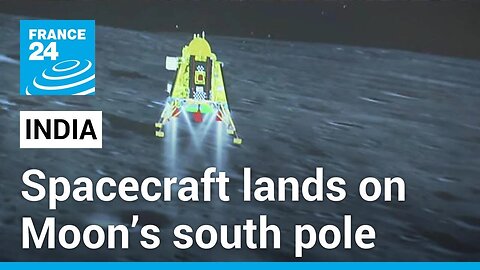 India Moon landing: Chandrayaan-3 spacecraft lands near south pole - BBC News