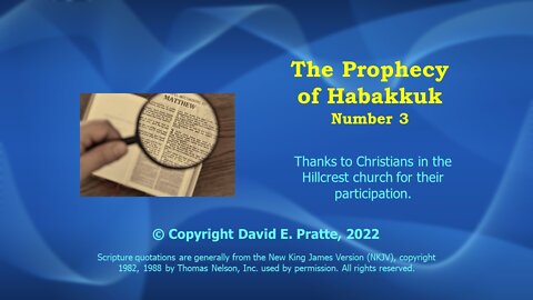 Video Bible Study: Habakkuk - #3