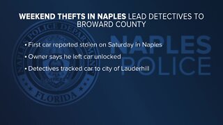 Pair of stolen Naples vehicles located in Broward County