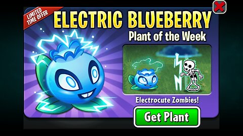 Plants vs Zombies 2 - Penny's Pursuit - Electric Blueberry - March/April 2023