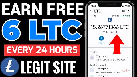GET 6 Free Litecoin In 1 DAY | Best Free Litecoin Mining Site 2023 • No Investment