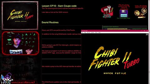 Z80 Assembly 'ChibiFighter' Lesson CF10 - Sam Coupe code