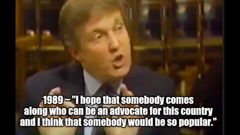 An Ominous Prediction 32 Years Ago. ~ Donald J Trump