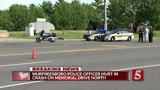 Murfreesboro Officer Hurt In Crash