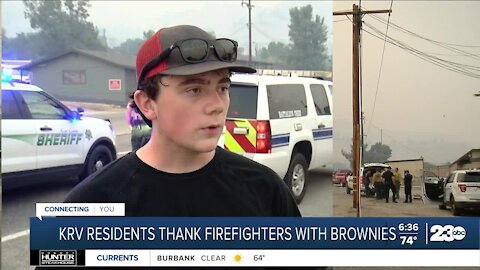 Wofford Heights resident thanks firefighters with brownies