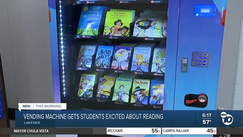 Lakeside school's vending machine gets students excited about reading
