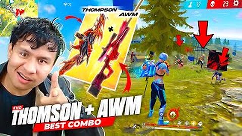 Awm & Evo Thompson Best Combo 27 Kills Gameplay 😲 Tonde Gamer - Free Fire Max