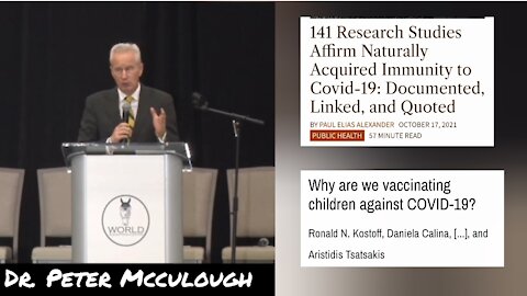 Dr. Peter McCullough talks natural immunity and why you shouldn't vaccinate kids