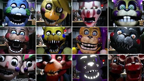 Five Nights at Playtime Freddy's Remastered - All Jumpscares & Extras