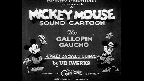 The Gallopin' Gaucho - Disney Short - 1928