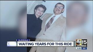 90-year-old widow rides restored car in honor of late husband