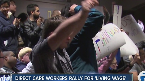 Developmental disability community rallies for more pay for direct care workers
