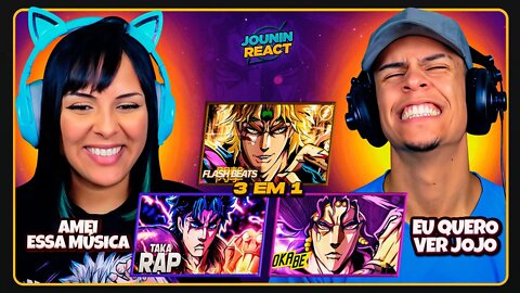 3 EM 1 - DROP JOJO URT | Flash Beats, TakaB & Okabe | [React em Casal] 🔥