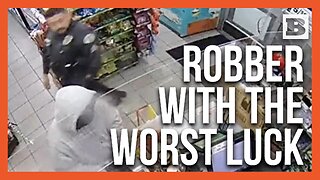 Whoops! Police Officer Stumbles Upon Convenience Store Robbery in Progress