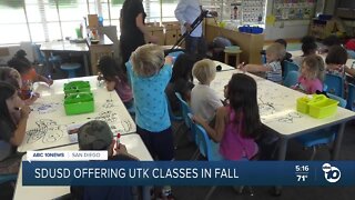 SDUSD offering UTK classes at all elementary schools in the fall