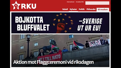 Communist Youth HECLKE Swedish King during Anti-NATO Flag Protest